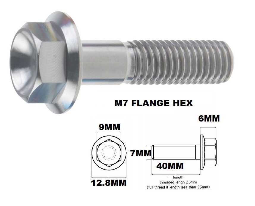 TITANIUM M7X1.00X40MM